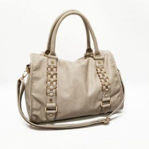 Street Level‎ Handbag Large Beige Purse Satchel Rose Gold hardware